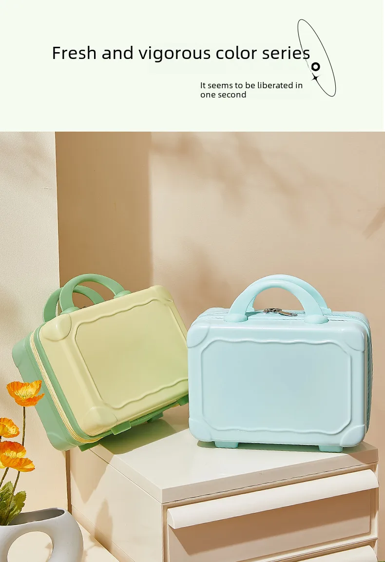 Suitcase Makeup Bag Small Case Zipper Women's Suitcase Short Distance Mini Storage Case Suitcase Accompanying Gift Bag display picture 3
