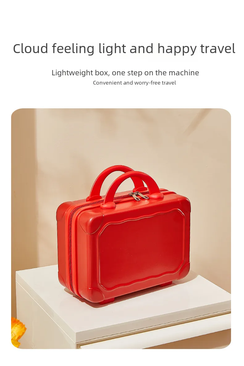 Suitcase Makeup Bag Small Case Zipper Women's Suitcase Short Distance Mini Storage Case Suitcase Accompanying Gift Bag display picture 5