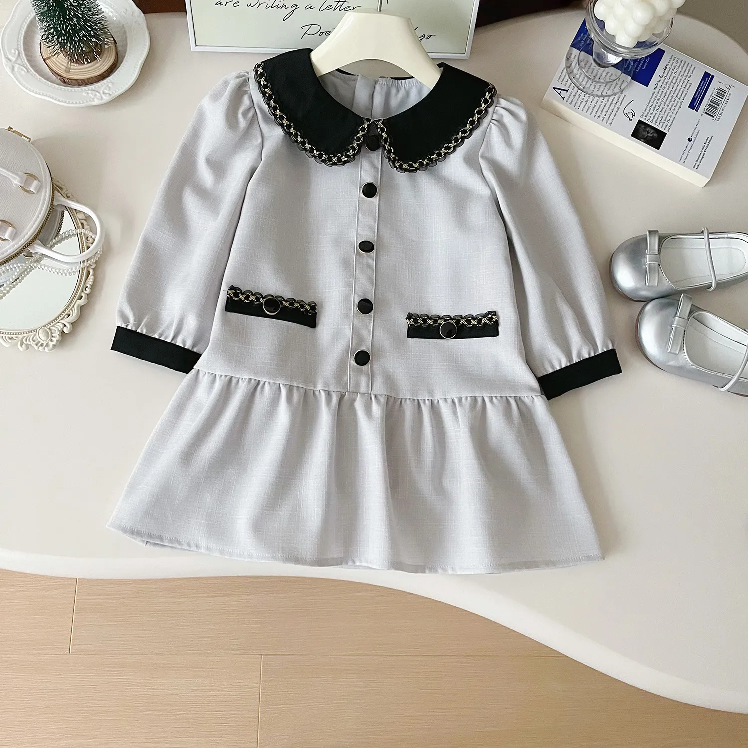 Princess Cute Color Block Cotton Girls Dresses display picture 4