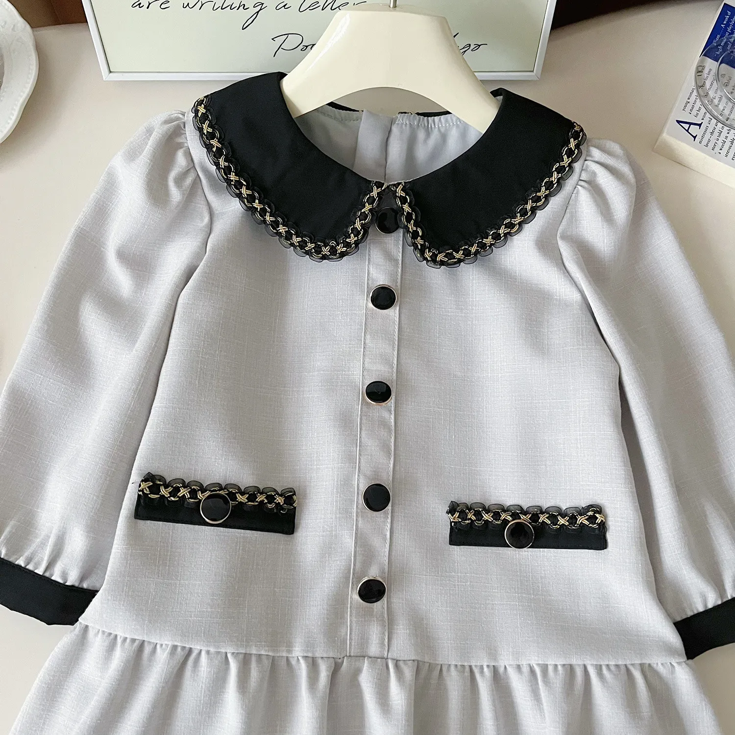 Princess Cute Color Block Cotton Girls Dresses display picture 3