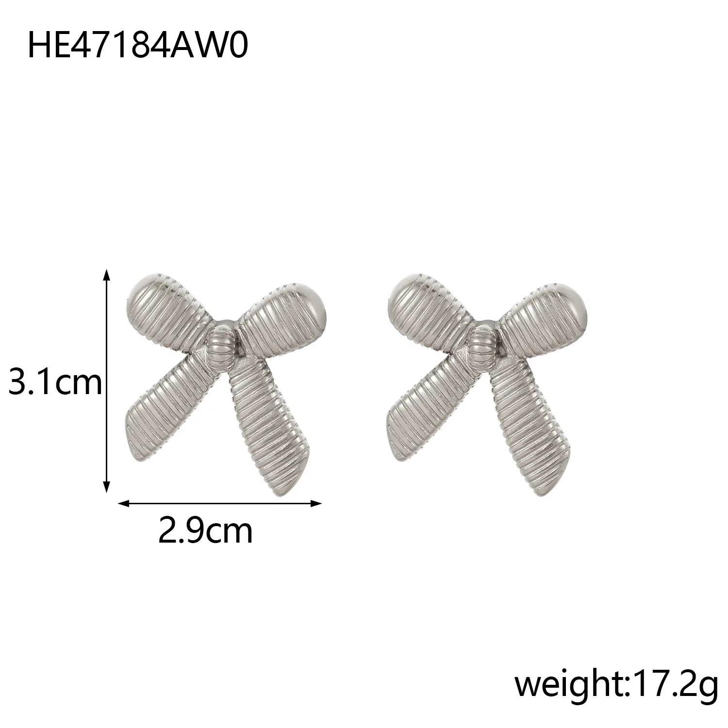 1 Pair Simple Style Bow Knot 304 Stainless Steel 18K Gold Plated Earrings display picture 32