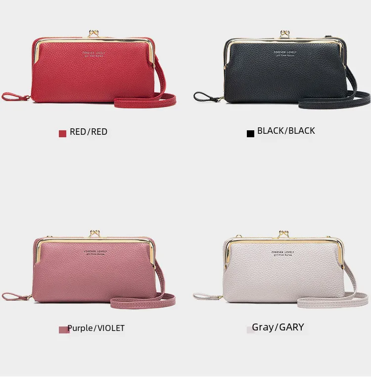Candy Color Fashion Large Capacity Mobile Phone Bag Women's Wallet Bag Square PU Leather Change Hand Bag display picture 8