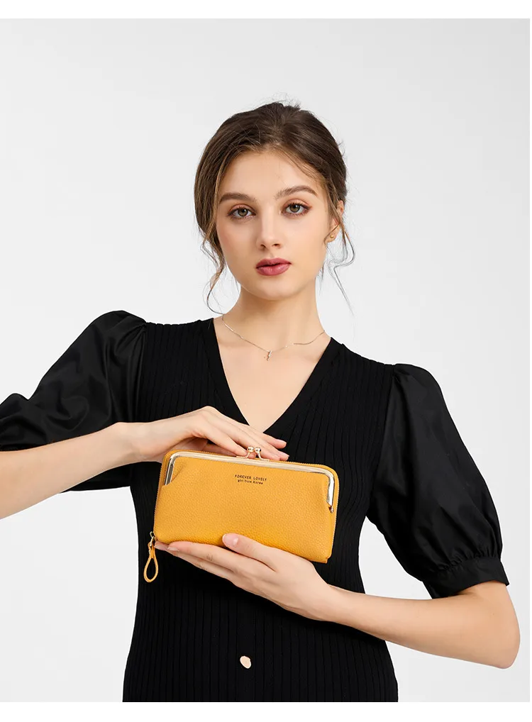 Candy Color Fashion Large Capacity Mobile Phone Bag Women's Wallet Bag Square PU Leather Change Hand Bag display picture 10