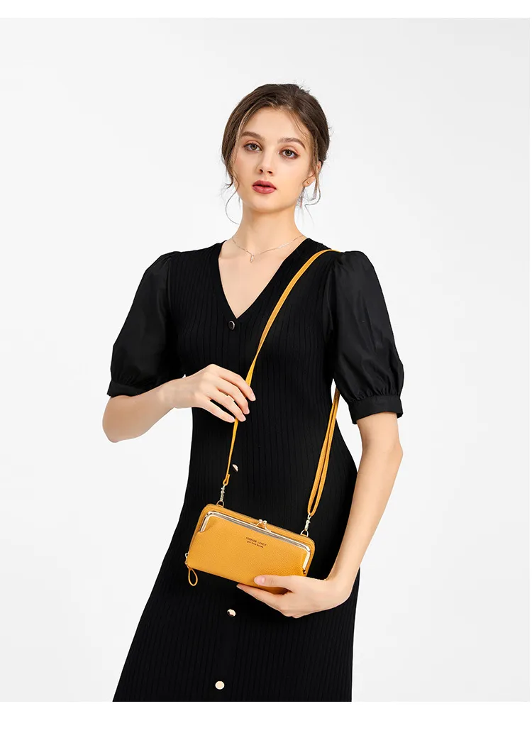 Candy Color Fashion Large Capacity Mobile Phone Bag Women's Wallet Bag Square PU Leather Change Hand Bag display picture 11