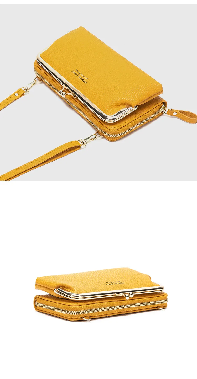 Candy Color Fashion Large Capacity Mobile Phone Bag Women's Wallet Bag Square PU Leather Change Hand Bag display picture 18