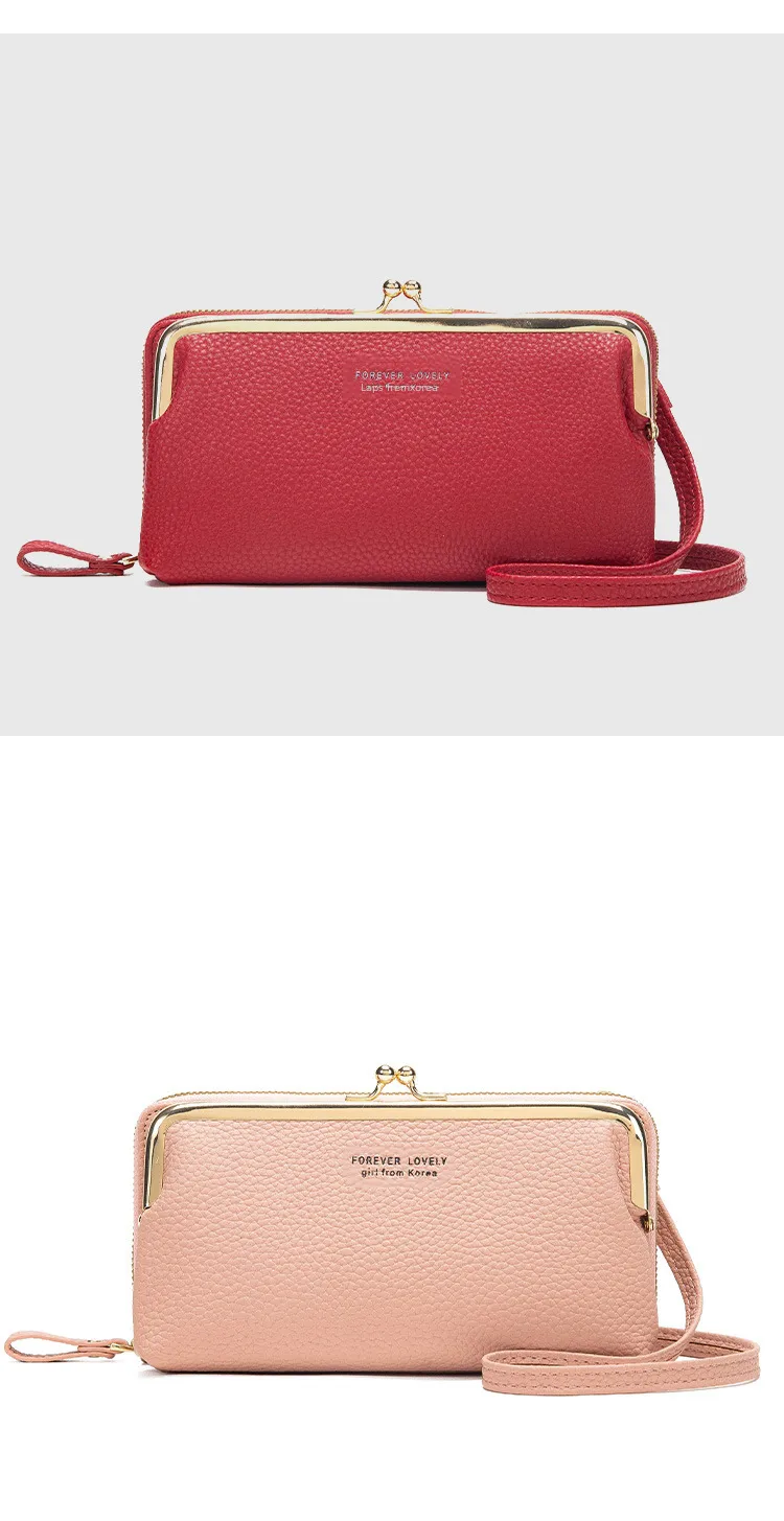 Candy Color Fashion Large Capacity Mobile Phone Bag Women's Wallet Bag Square PU Leather Change Hand Bag display picture 21