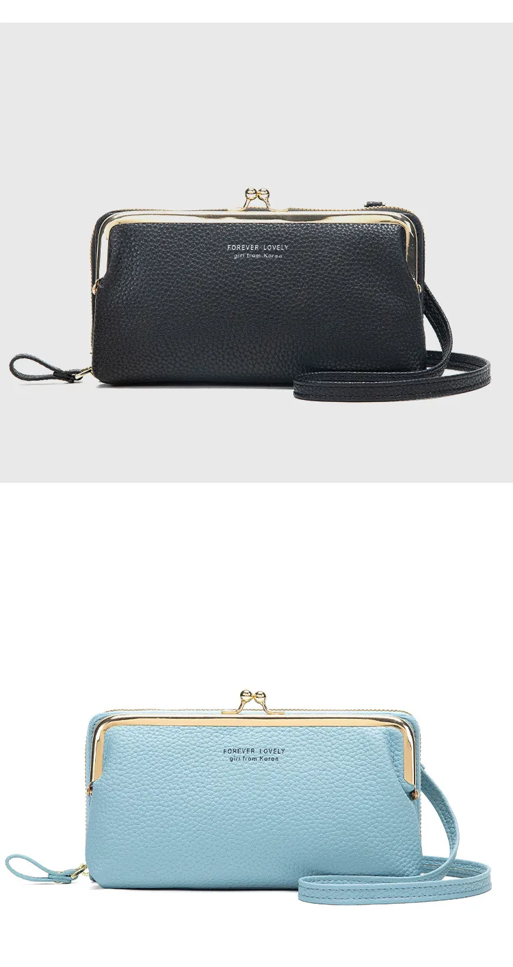 Candy Color Fashion Large Capacity Mobile Phone Bag Women's Wallet Bag Square PU Leather Change Hand Bag display picture 22