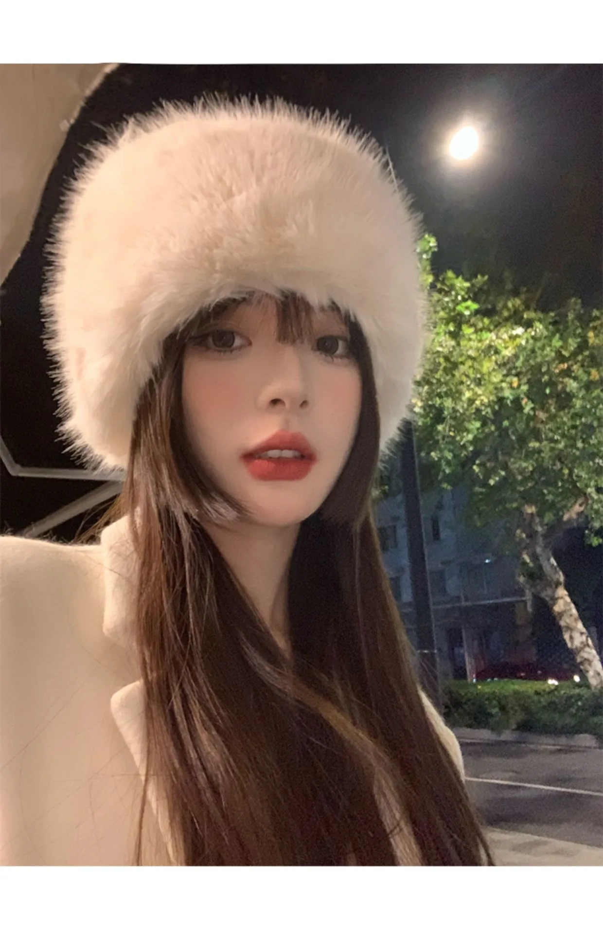 Fur Plush Hat Children's Autumn And Winter Japanese Style Big Head Thickened Warm Cold-proof Ear Protecting Fisherman Hat Shows Small Face display picture 4