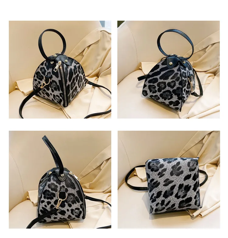 Fashion Leopard Triangle Bag  Korean Style New Arrival Portable Women's Bag Fashionable Women's Shoulder Crossbody Mini Bag display picture 3