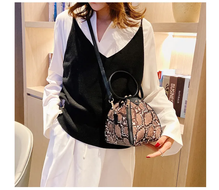 Fashion Leopard Triangle Bag  Korean Style New Arrival Portable Women's Bag Fashionable Women's Shoulder Crossbody Mini Bag display picture 17