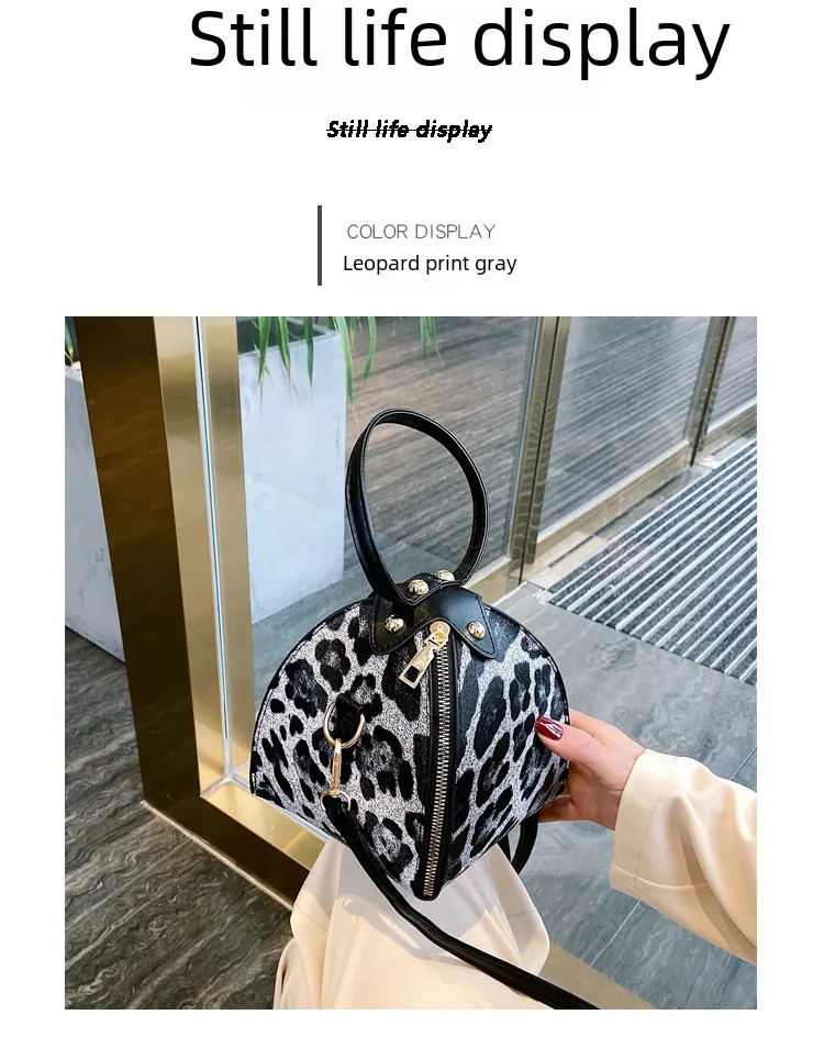 Fashion Leopard Triangle Bag  Korean Style New Arrival Portable Women's Bag Fashionable Women's Shoulder Crossbody Mini Bag display picture 18