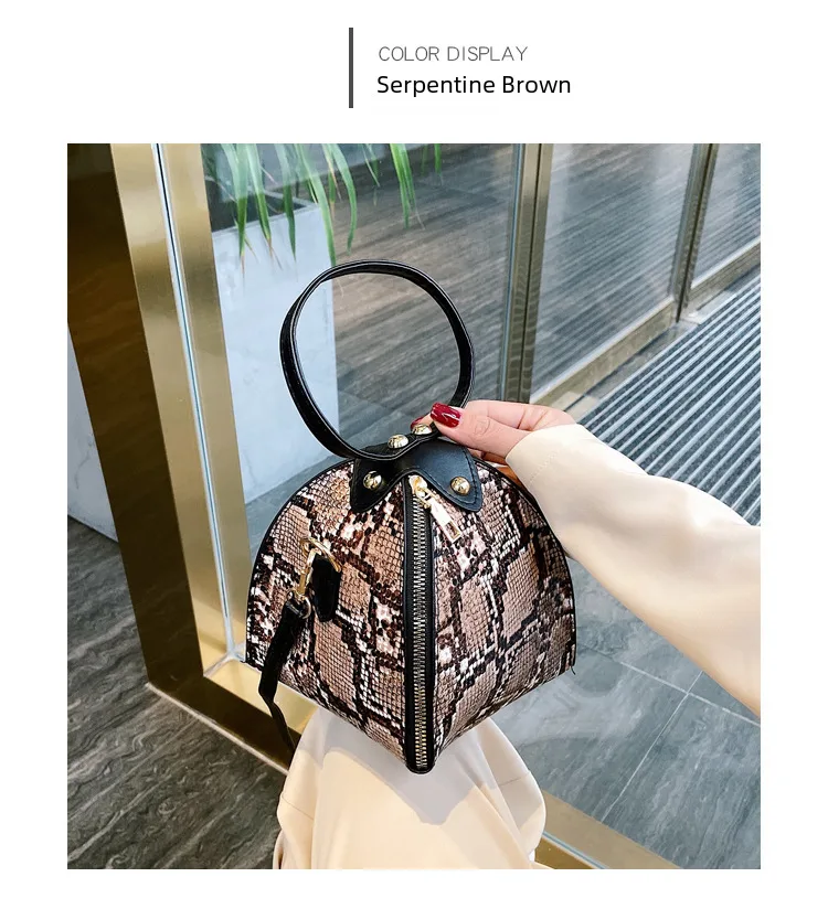 Fashion Leopard Triangle Bag  Korean Style New Arrival Portable Women's Bag Fashionable Women's Shoulder Crossbody Mini Bag display picture 19