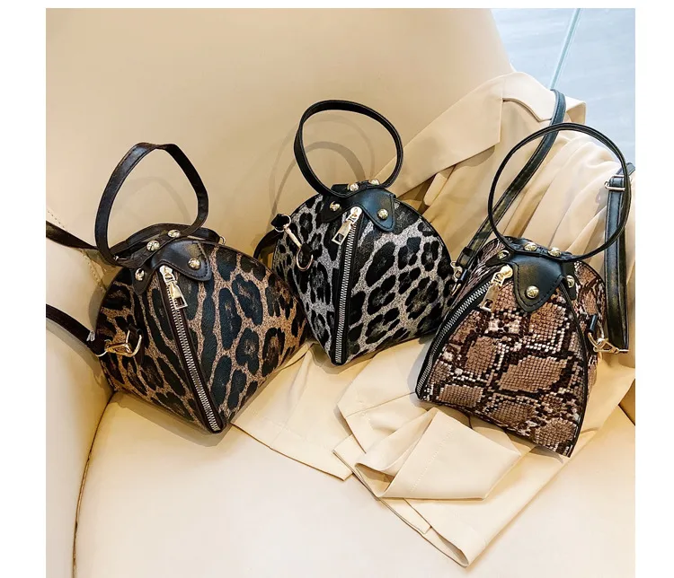 Fashion Leopard Triangle Bag  Korean Style New Arrival Portable Women's Bag Fashionable Women's Shoulder Crossbody Mini Bag display picture 22