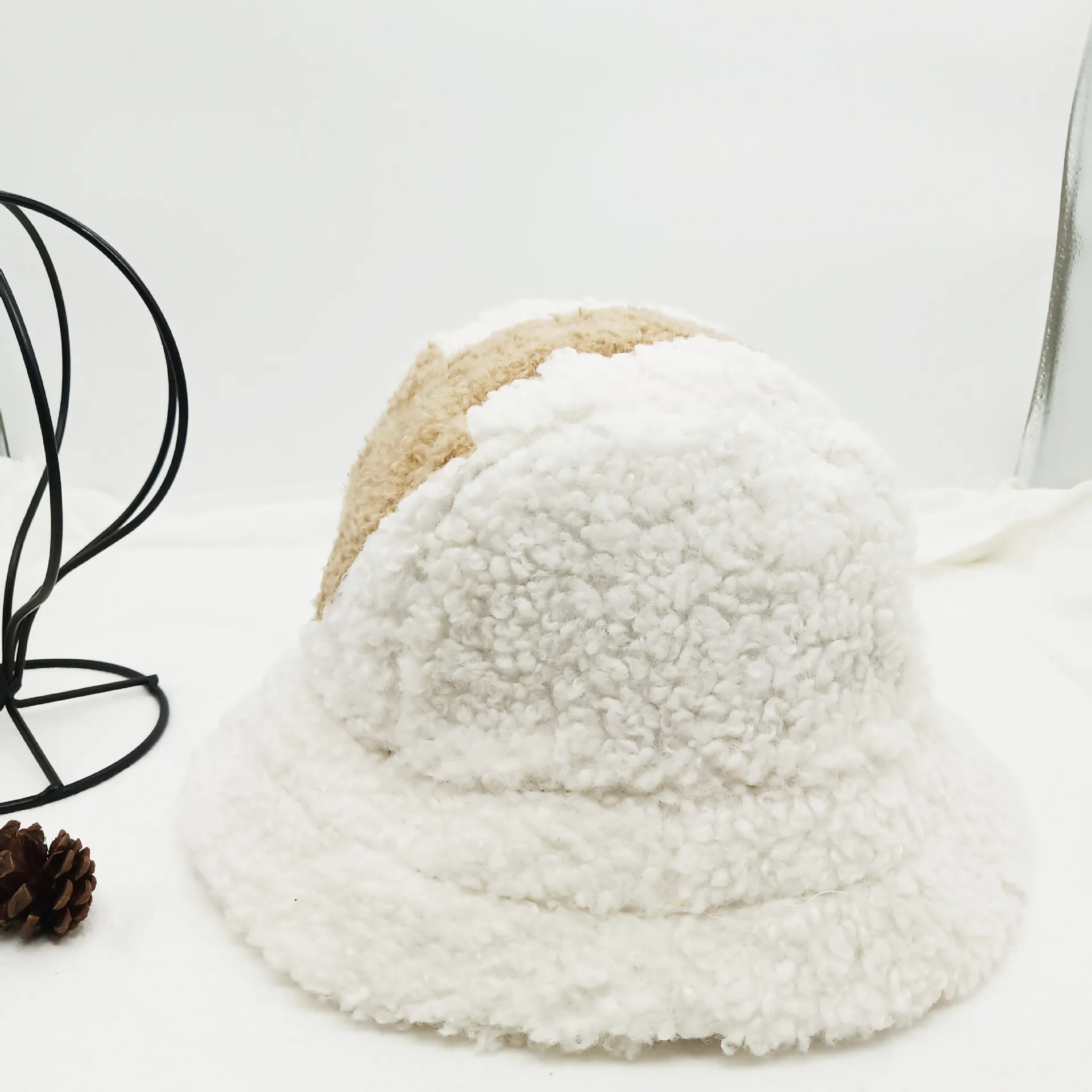 Arrow Lamb Wool Fisherman Hat Autumn And Winter Warm   Hat New  In Stock Wholesale Basin Hat display picture 4