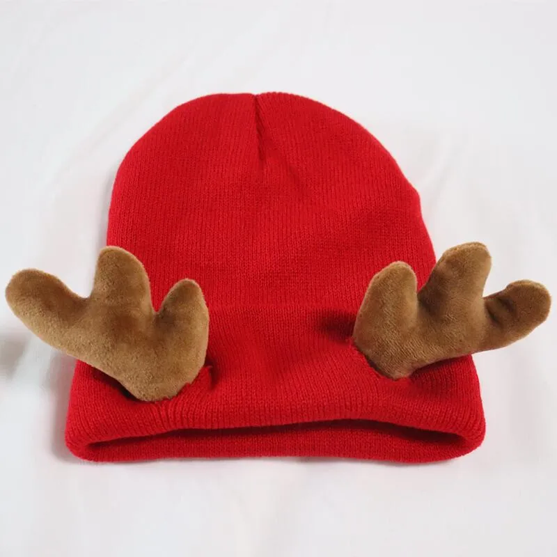 Little Devil Knitted Hat Men's Trendy  Ear Protection Wool Hat Women's Autumn And Winter Warm Big Head Circumference Couple Hat display picture 2