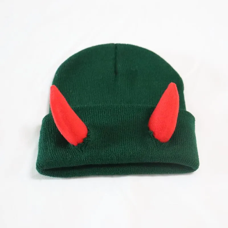Little Devil Knitted Hat Men's Trendy  Ear Protection Wool Hat Women's Autumn And Winter Warm Big Head Circumference Couple Hat display picture 10