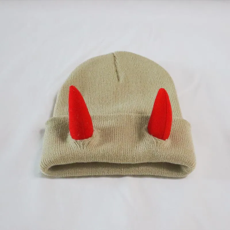 Little Devil Knitted Hat Men's Trendy  Ear Protection Wool Hat Women's Autumn And Winter Warm Big Head Circumference Couple Hat display picture 11