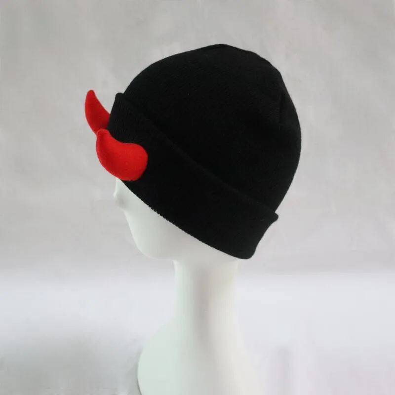 Little Devil Knitted Hat Men's Trendy  Ear Protection Wool Hat Women's Autumn And Winter Warm Big Head Circumference Couple Hat display picture 15