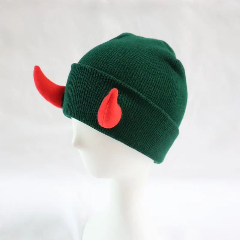 Little Devil Knitted Hat Men's Trendy  Ear Protection Wool Hat Women's Autumn And Winter Warm Big Head Circumference Couple Hat display picture 16