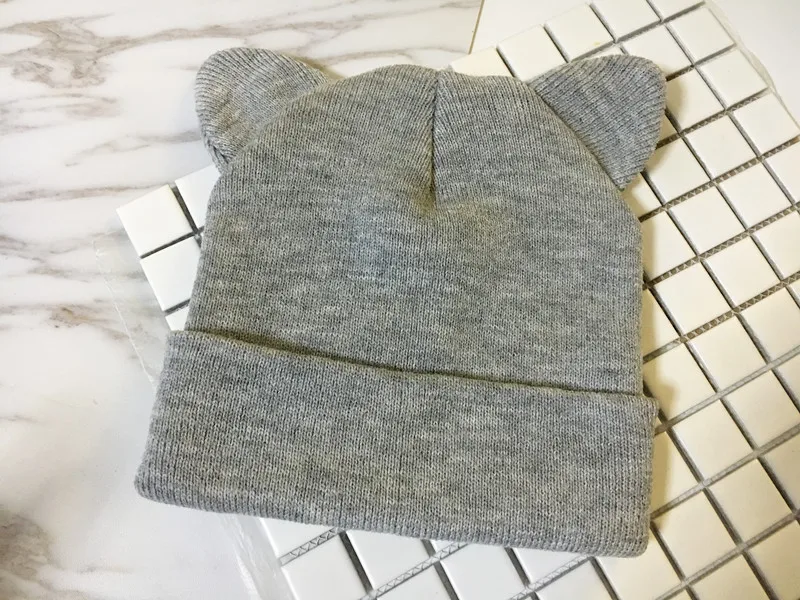 Cute Cat Ears Knitted Wool Hat Women's Korean-style Trendy Cat Ears Pullover Warm Casual Hat Cold Hat display picture 7