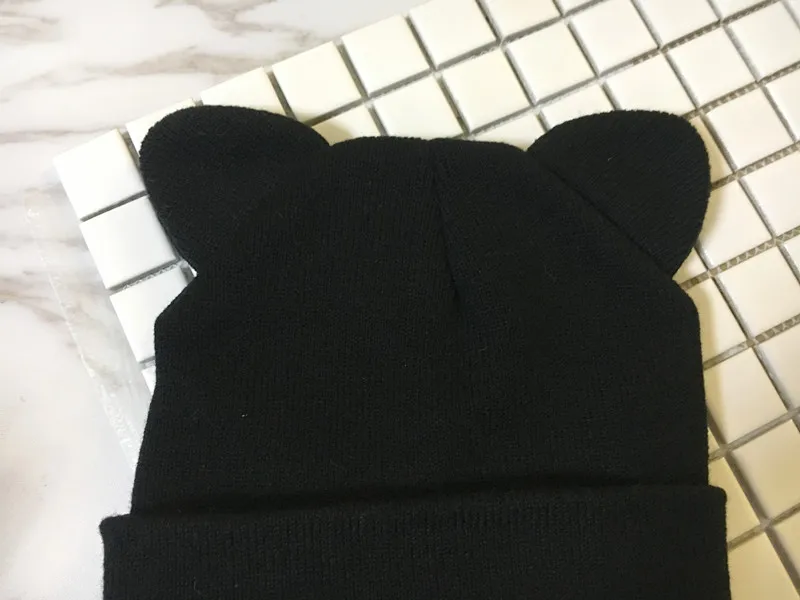 Cute Cat Ears Knitted Wool Hat Women's Korean-style Trendy Cat Ears Pullover Warm Casual Hat Cold Hat display picture 9