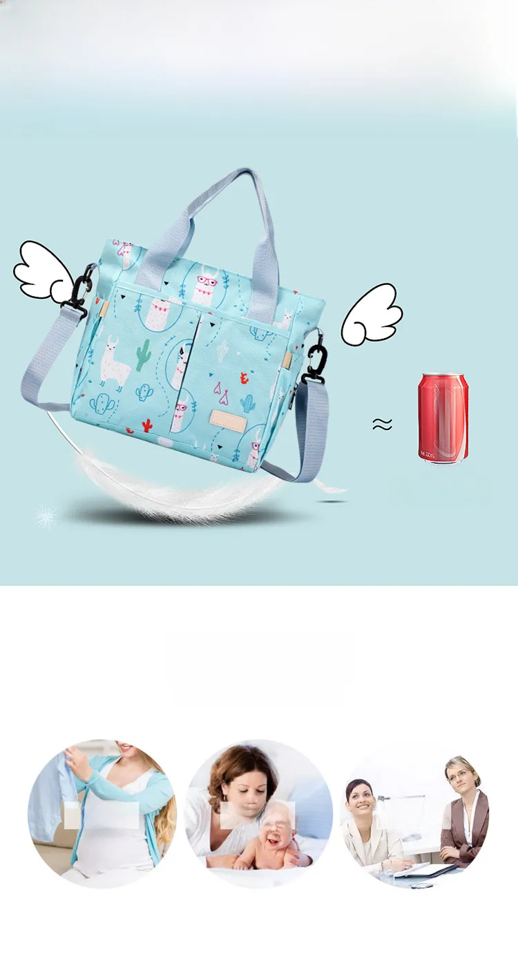 Mummy Bag New Casual Fashion Printed Multifunctional Portable Crossbody Bag Casual Lightweight Thermal Insulation Mother And Baby Bag display picture 2