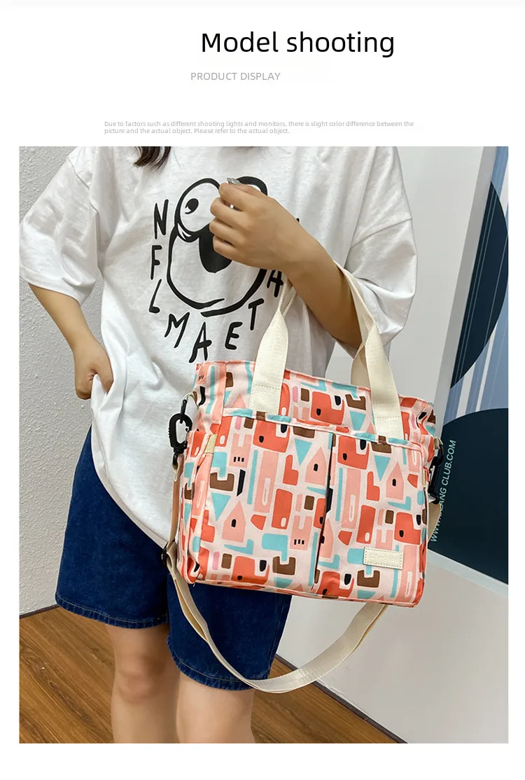 Mummy Bag New Casual Fashion Printed Multifunctional Portable Crossbody Bag Casual Lightweight Thermal Insulation Mother And Baby Bag display picture 10
