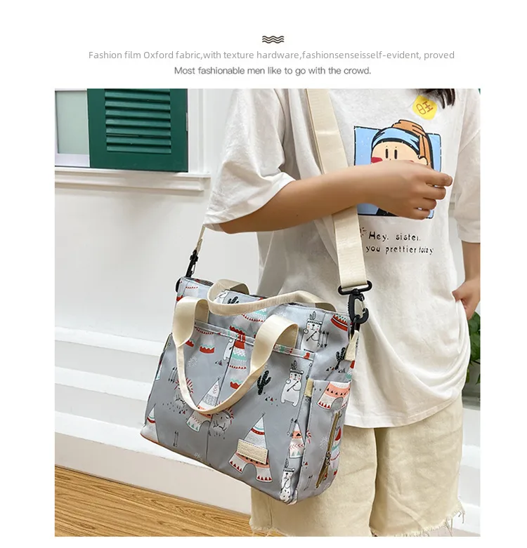 Mummy Bag New Casual Fashion Printed Multifunctional Portable Crossbody Bag Casual Lightweight Thermal Insulation Mother And Baby Bag display picture 16