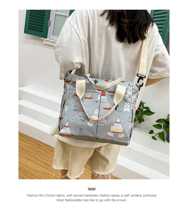 Mummy Bag New Casual Fashion Printed Multifunctional Portable Crossbody Bag Casual Lightweight Thermal Insulation Mother And Baby Bag display picture 17
