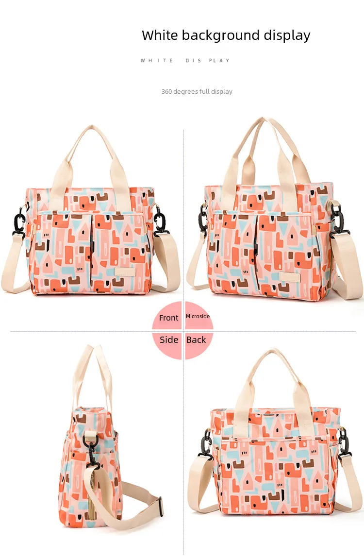 Mummy Bag New Casual Fashion Printed Multifunctional Portable Crossbody Bag Casual Lightweight Thermal Insulation Mother And Baby Bag display picture 19