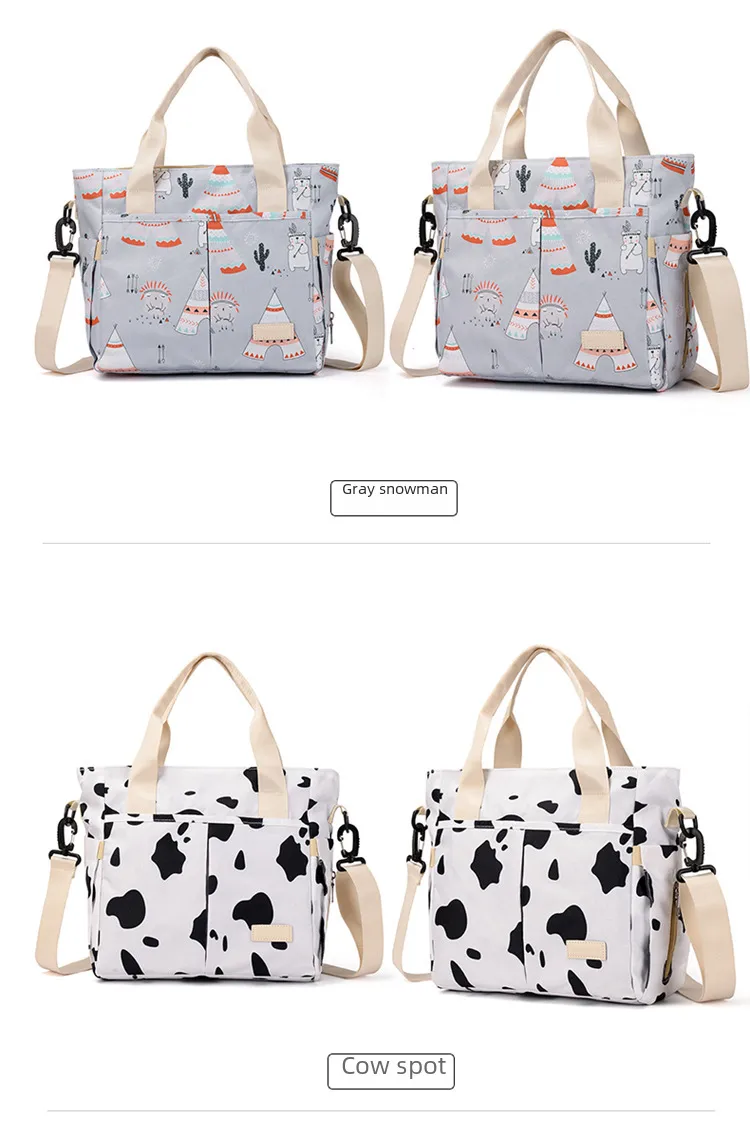 Mummy Bag New Casual Fashion Printed Multifunctional Portable Crossbody Bag Casual Lightweight Thermal Insulation Mother And Baby Bag display picture 22