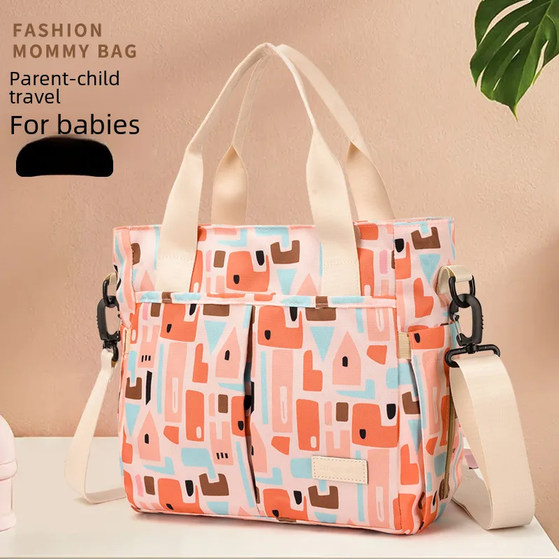 Mummy Bag New Casual Fashion Printed Multifunctional Portable Crossbody Bag Casual Lightweight Thermal Insulation Mother And Baby Bag display picture 27