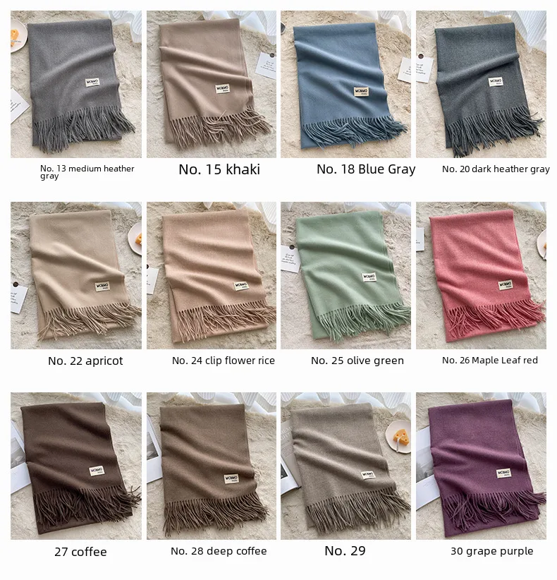 Soft Imitation Cashmere Scarf Women's Autumn And Winter Korean Style New Warm Couple Scarf Cold-proof Outer Long Shawl display picture 9