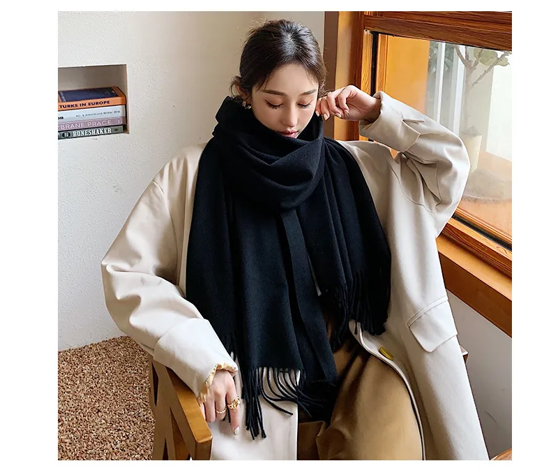 Soft Imitation Cashmere Scarf Women's Autumn And Winter Korean Style New Warm Couple Scarf Cold-proof Outer Long Shawl display picture 14