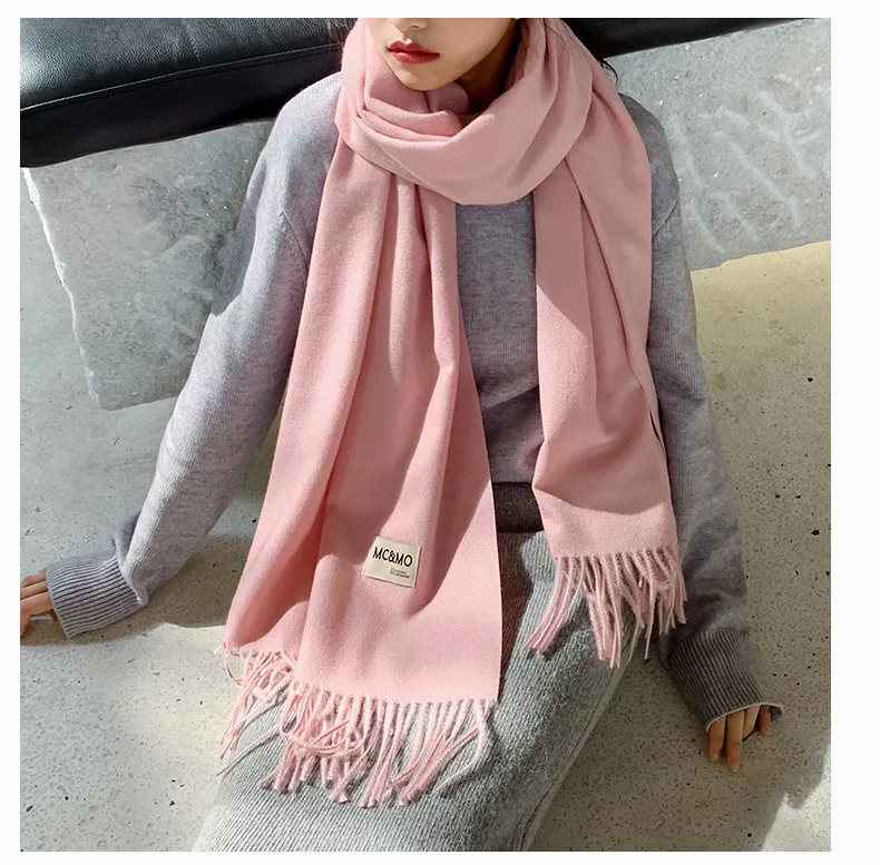 Soft Imitation Cashmere Scarf Women's Autumn And Winter Korean Style New Warm Couple Scarf Cold-proof Outer Long Shawl display picture 19