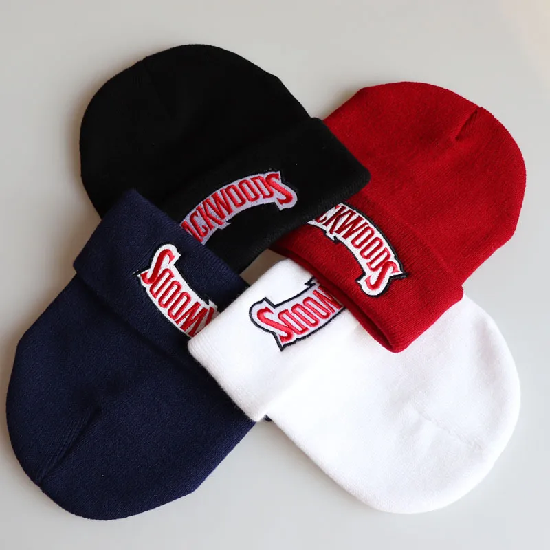New Autumn And Winter Men's And Women's Warm Wool Hat BACKWOODS Letter Embroidery Men's And Women's Knitted Hat Pullover Hat display picture 13