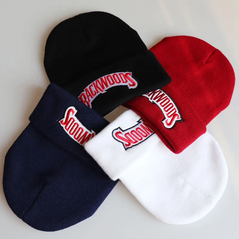 New Autumn And Winter Men's And Women's Warm Wool Hat BACKWOODS Letter Embroidery Men's And Women's Knitted Hat Pullover Hat display picture 14