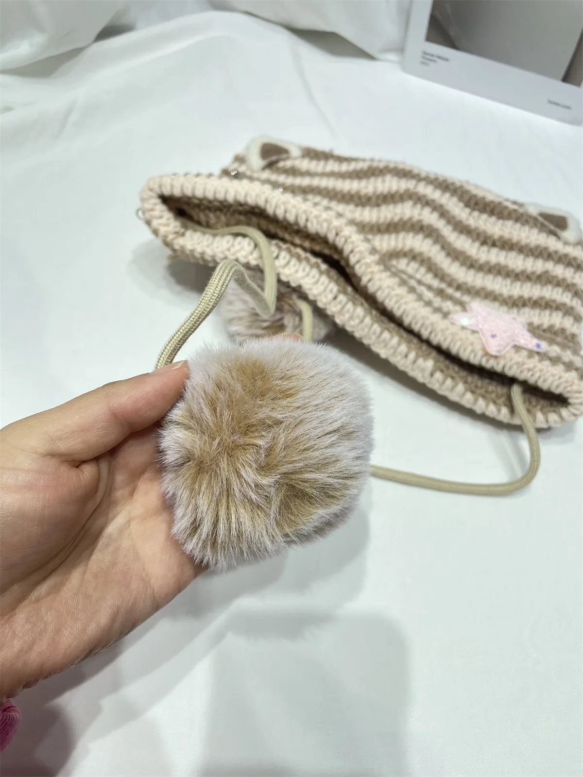 Japanese Style Cute Little Devil Cat Ear Fur Ball Wool Hat Women's Autumn And Winter Warm Small Face Ear Protection Knitted Hat display picture 21