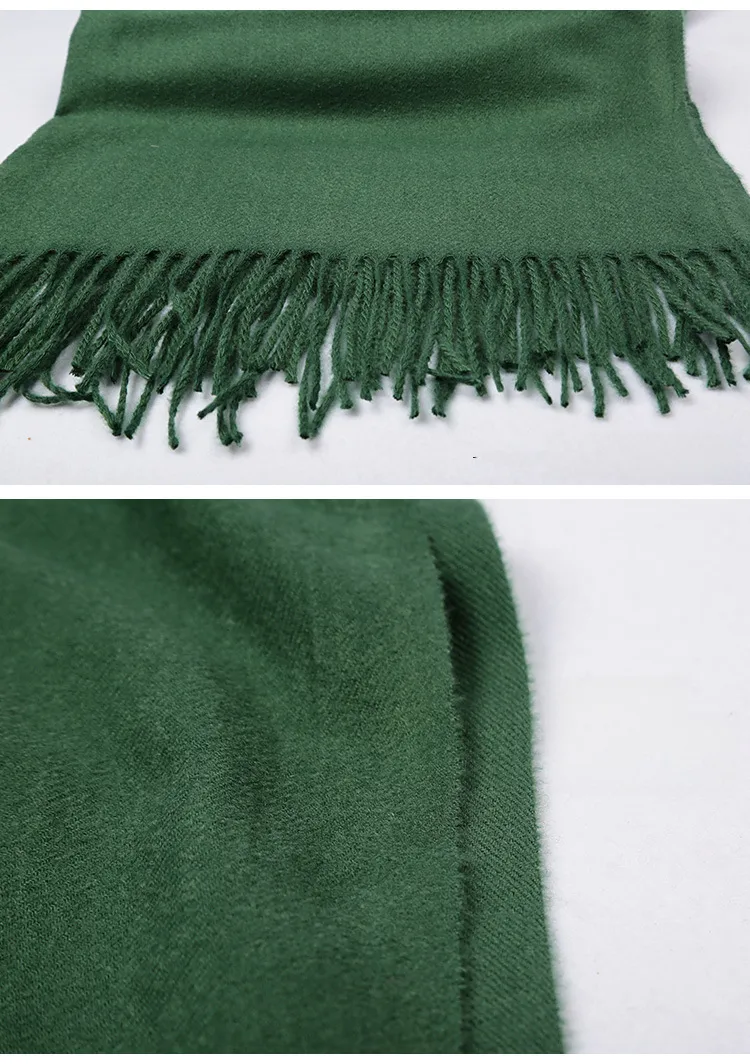Cashmere Solid Color Scarf Women's Autumn And Winter 220g Explosions Barbed Hair  Padded Travel Warm Tassel  Shawl display picture 6
