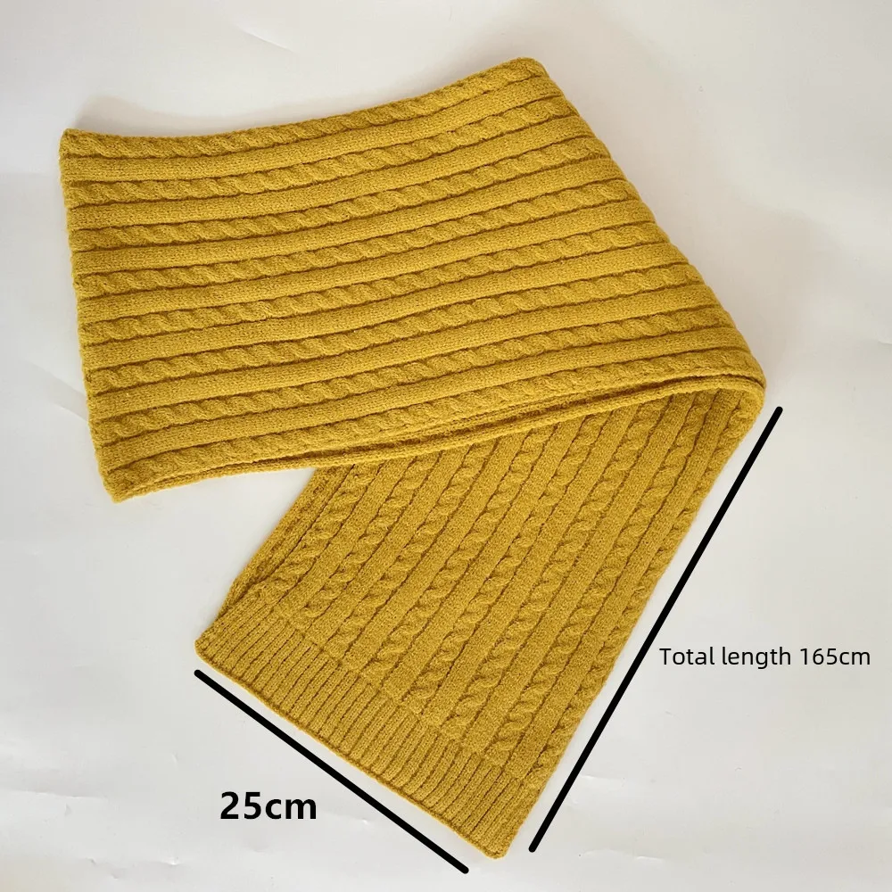 Winter Women's Knitted Hat Scarf Gloves Three-piece Set New Solid Color Plus Velvet Wool Hat Warm Suit display picture 3