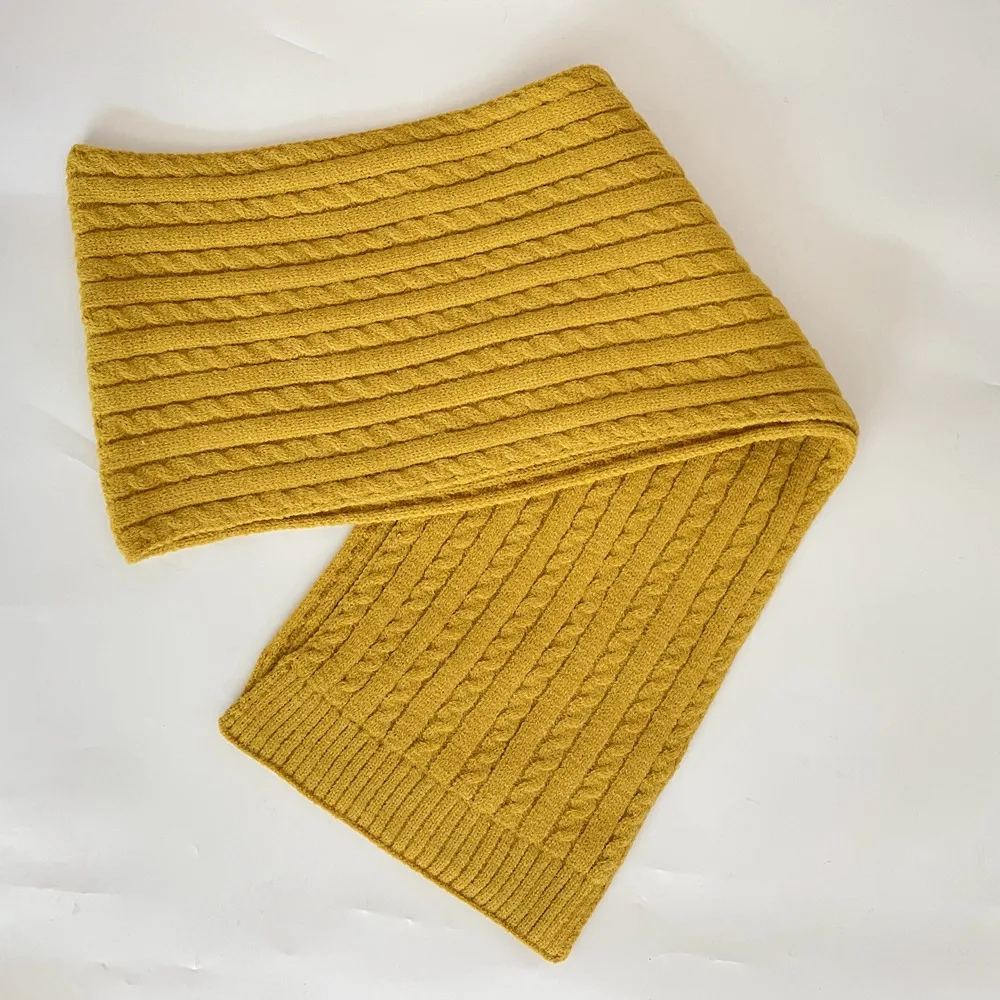 Winter Women's Knitted Hat Scarf Gloves Three-piece Set New Solid Color Plus Velvet Wool Hat Warm Suit display picture 9