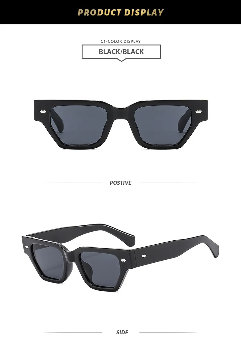 Basic Simple Style Geometric Ac Square Full Frame Women's Sunglasses display picture 4
