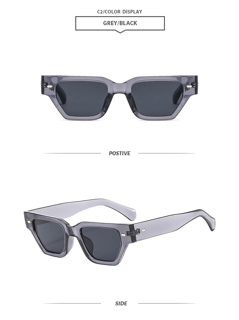 Basic Simple Style Geometric Ac Square Full Frame Women's Sunglasses display picture 5
