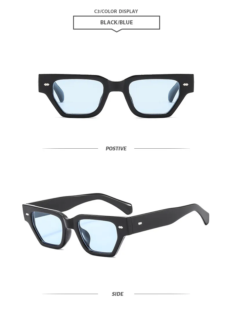 Basic Simple Style Geometric Ac Square Full Frame Women's Sunglasses display picture 6