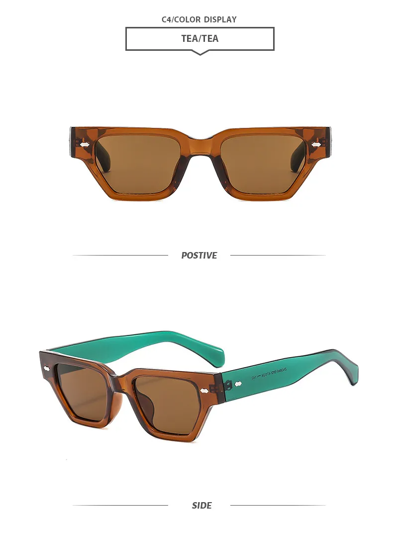 Basic Simple Style Geometric Ac Square Full Frame Women's Sunglasses display picture 7