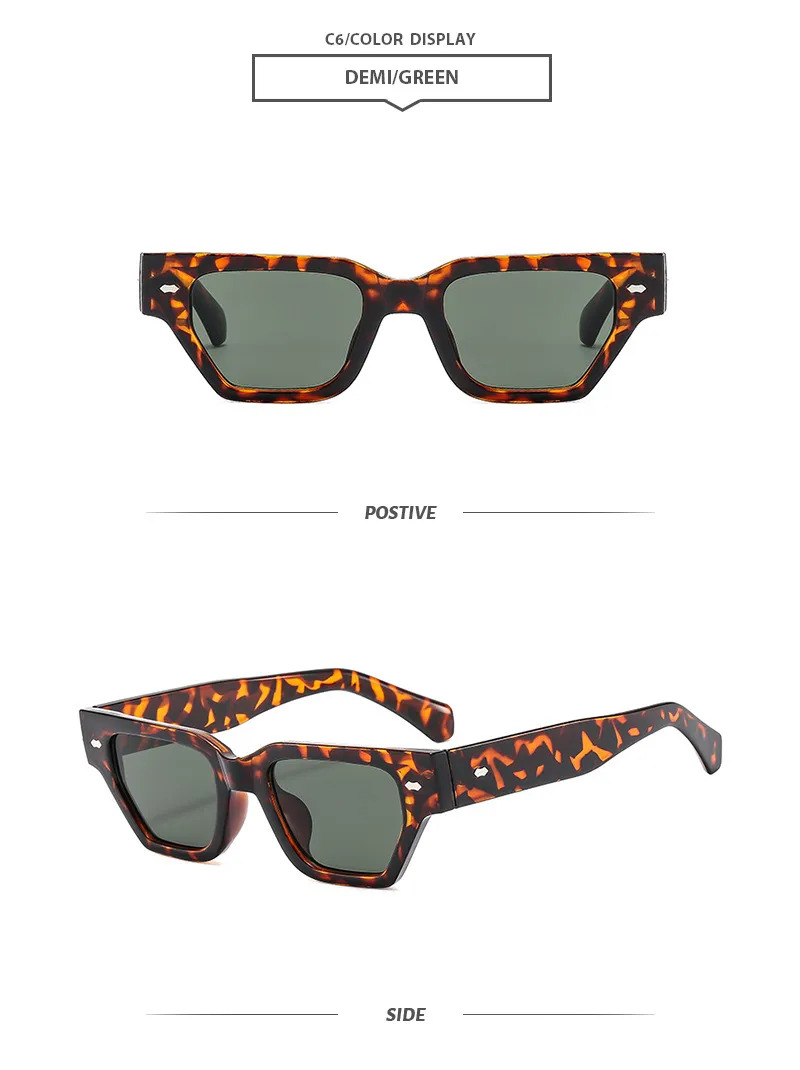 Basic Simple Style Geometric Ac Square Full Frame Women's Sunglasses display picture 9