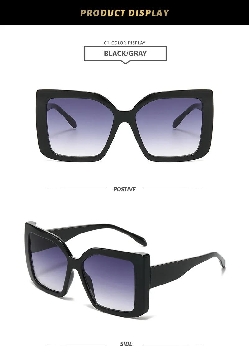 Basic Simple Style Geometric Pc Square Full Frame Women's Sunglasses display picture 4