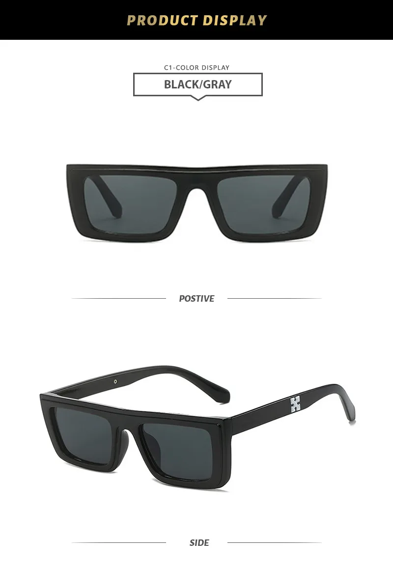 Basic Simple Style Geometric Ac Square Full Frame Women's Sunglasses display picture 5