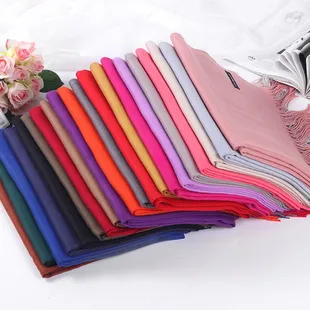 Pure Color Cashmere Scarf Women's Autumn And Winter Popular  Shawl Scarf Annual Meeting Gift Red Scarf  Direct Sales display picture 1