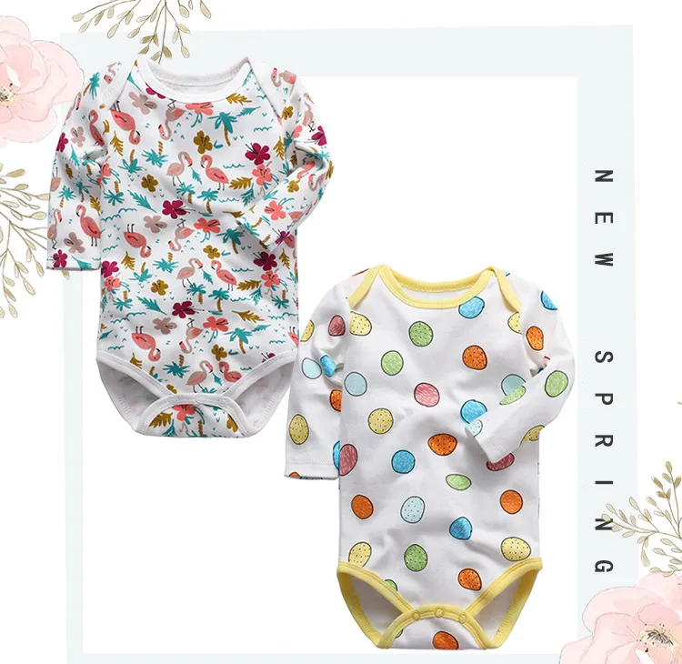Wholesale Newborn Jumpsuit Baby Triangle Long Sleeve Baby Wrap Fart Newborn Autumn Children's Clothing display picture 1